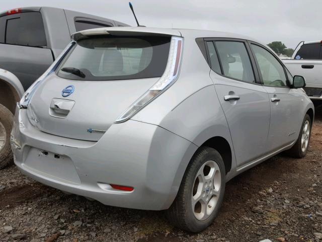 JN1AZ0CP2CT015494 - 2012 NISSAN LEAF SV SILVER photo 4