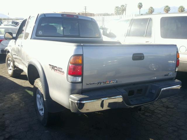 5TBRT34112S328006 - 2002 TOYOTA TUNDRA ACC SILVER photo 3