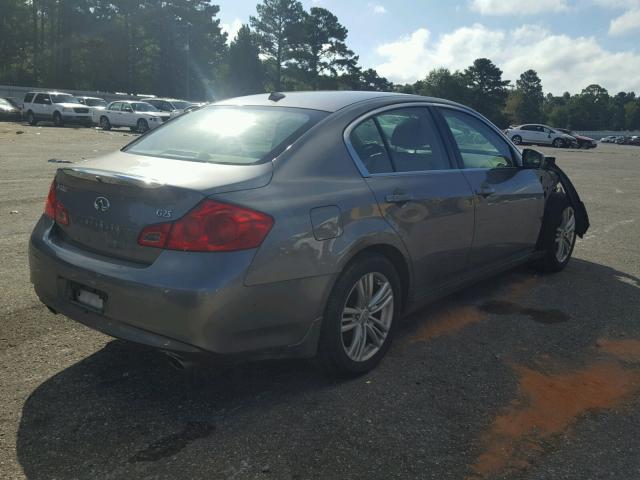 JN1DV6AP9BM602427 - 2011 INFINITI G25 BASE GRAY photo 4