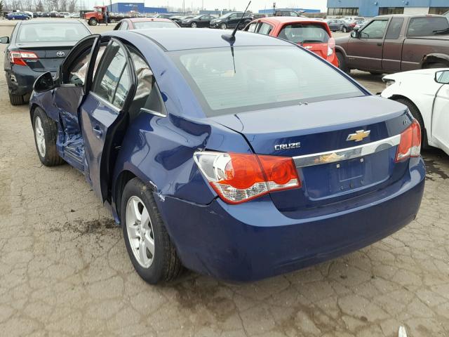 1G1PF5SC8C7253427 - 2012 CHEVROLET CRUZE LT BLUE photo 3