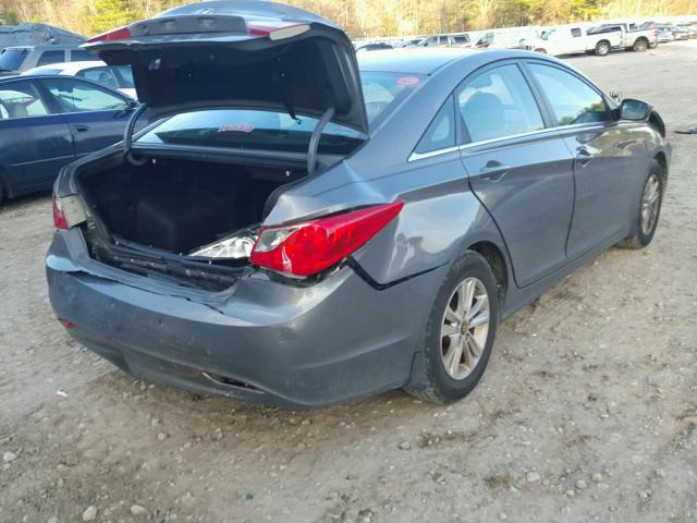 5NPEB4AC0CH434572 - 2012 HYUNDAI SONATA GLS GRAY photo 4