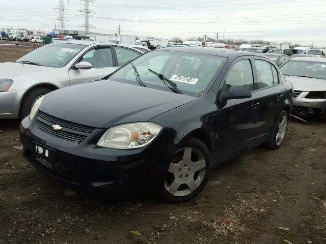 1G1AT58H497173617 - 2009 CHEVROLET COBALT LT BLACK photo 2