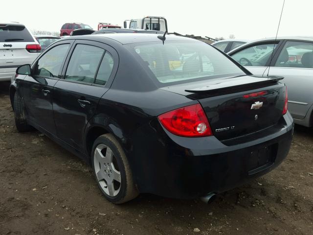 1G1AT58H497173617 - 2009 CHEVROLET COBALT LT BLACK photo 3