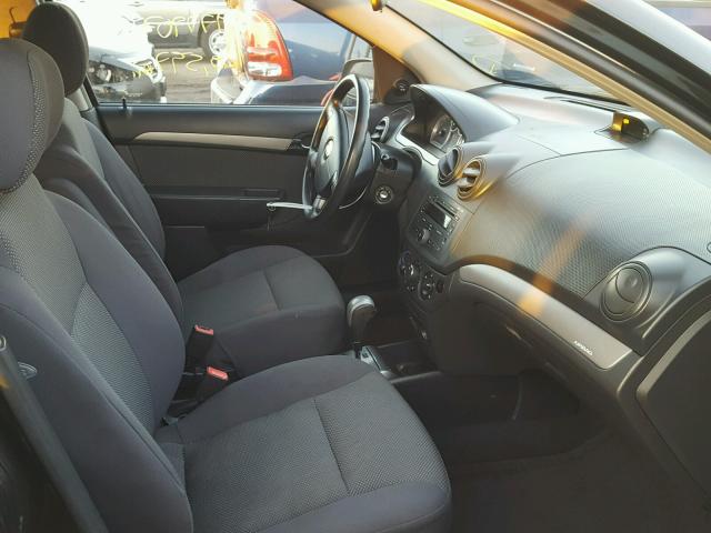 KL1TD56607B043611 - 2007 CHEVROLET AVEO BASE BLACK photo 5