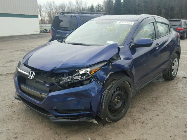 3CZRU6H3XGM735986 - 2016 HONDA HR-V LX BLUE photo 2