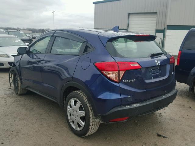 3CZRU6H3XGM735986 - 2016 HONDA HR-V LX BLUE photo 3