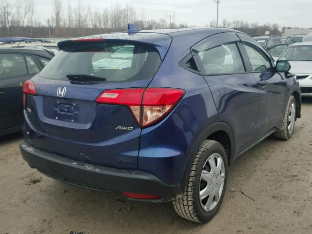 3CZRU6H3XGM735986 - 2016 HONDA HR-V LX BLUE photo 4