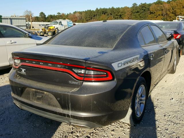 2C3CDXBG3FH848001 - 2015 DODGE CHARGER SE GRAY photo 4