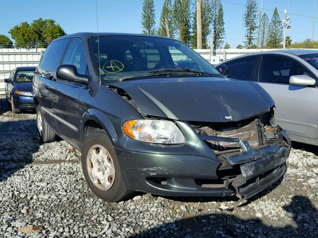 1D4GP25303B174445 - 2003 DODGE CARAVAN SE GREEN photo 1