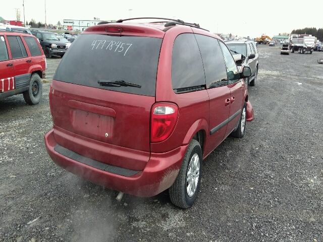 1D4GP25R56B724635 - 2006 DODGE CARAVAN SE RED photo 4