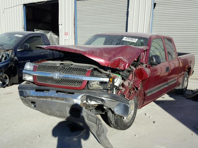 2GCEC19VX41127124 - 2004 CHEVROLET SILVERADO MAROON photo 2