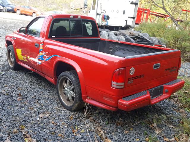 1D7FL36N93S308000 - 2003 DODGE DAKOTA SPO RED photo 3