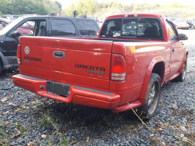 1D7FL36N93S308000 - 2003 DODGE DAKOTA SPO RED photo 4