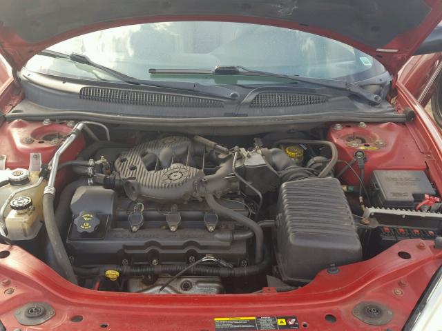 1C3EL65R26N177706 - 2006 CHRYSLER SEBRING LI RED photo 7