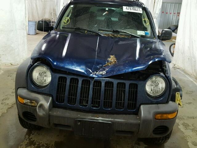 1J4GL48K44W191647 - 2004 JEEP LIBERTY SP BLUE photo 9