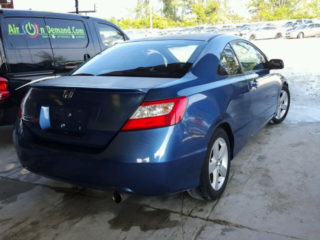 2HGFG12958H535213 - 2008 HONDA CIVIC EXL BLUE photo 4