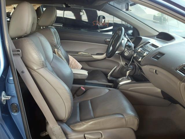 2HGFG12958H535213 - 2008 HONDA CIVIC EXL BLUE photo 5