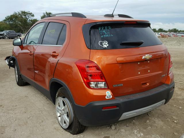 KL7CJLSB4GB640444 - 2016 CHEVROLET TRAX 1LT ORANGE photo 3