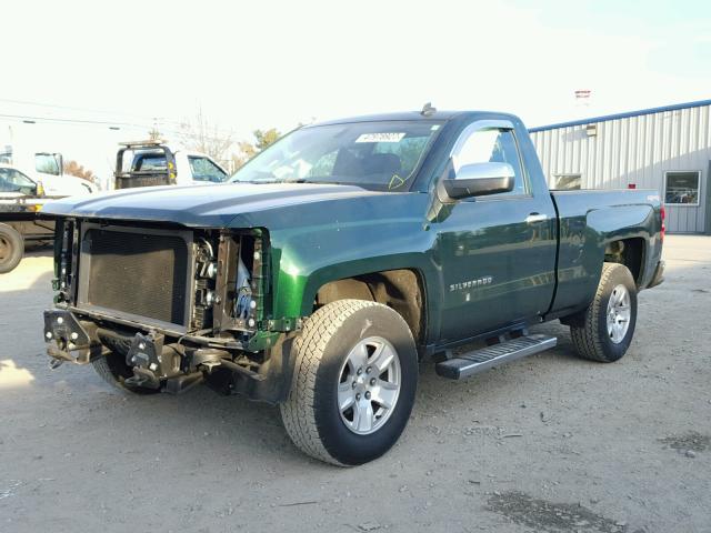 1GCNKRECXEZ346325 - 2014 CHEVROLET SILVERADO GREEN photo 2