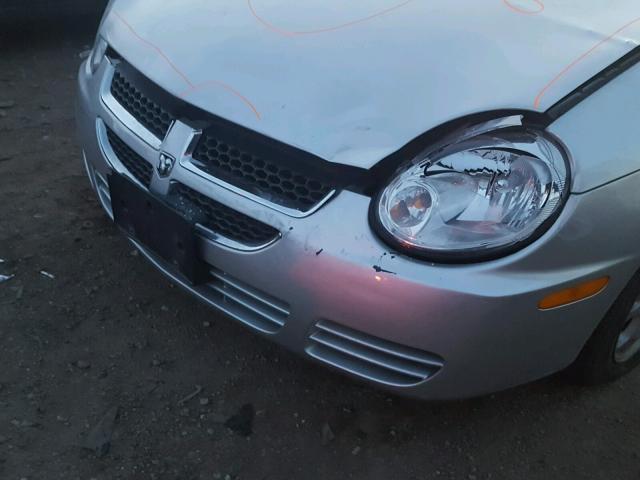 1B3ES56C05D125841 - 2005 DODGE NEON SXT SILVER photo 10