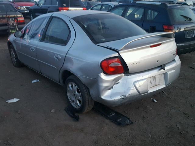 1B3ES56C05D125841 - 2005 DODGE NEON SXT SILVER photo 3