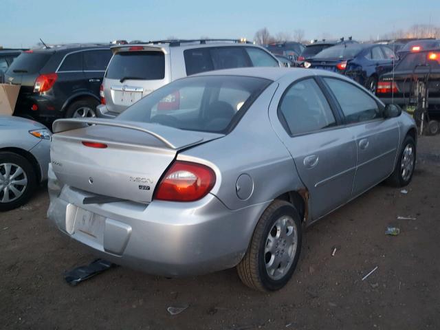 1B3ES56C05D125841 - 2005 DODGE NEON SXT SILVER photo 4