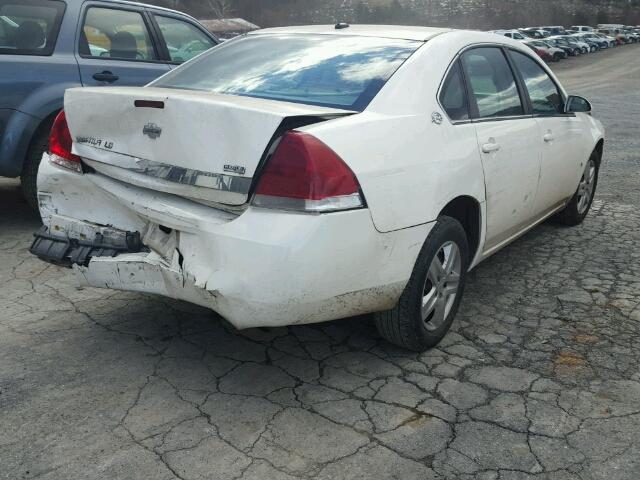 2G1WB58K481273961 - 2008 CHEVROLET IMPALA LS WHITE photo 4