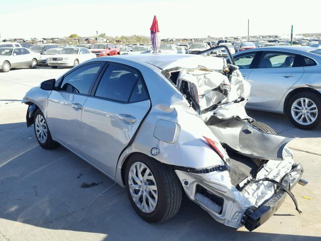 5YFBURHE3HP679975 - 2017 TOYOTA COROLLA L SILVER photo 3