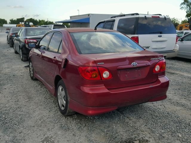 1NXBR32E54Z254015 - 2004 TOYOTA COROLLA RED photo 3