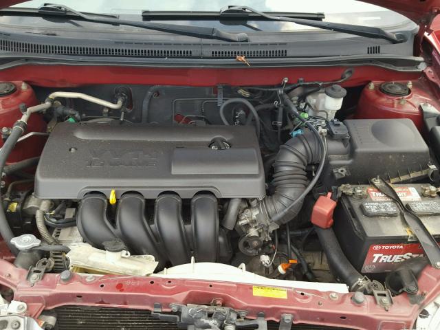 1NXBR32E54Z254015 - 2004 TOYOTA COROLLA RED photo 7