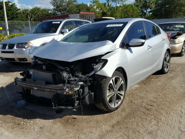 KNAFX4A89F5332562 - 2015 KIA FORTE EX GRAY photo 2