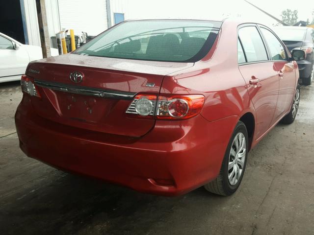 2T1BU4EE0CC771920 - 2012 TOYOTA COROLLA BA RED photo 4