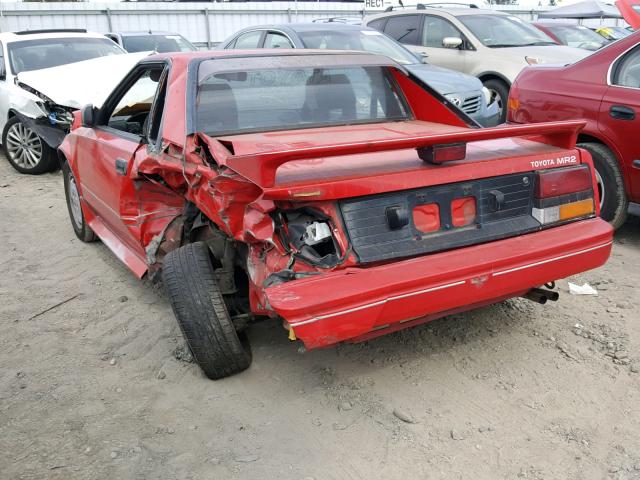JT2AW15C4G0056845 - 1986 TOYOTA MR2 RED photo 3