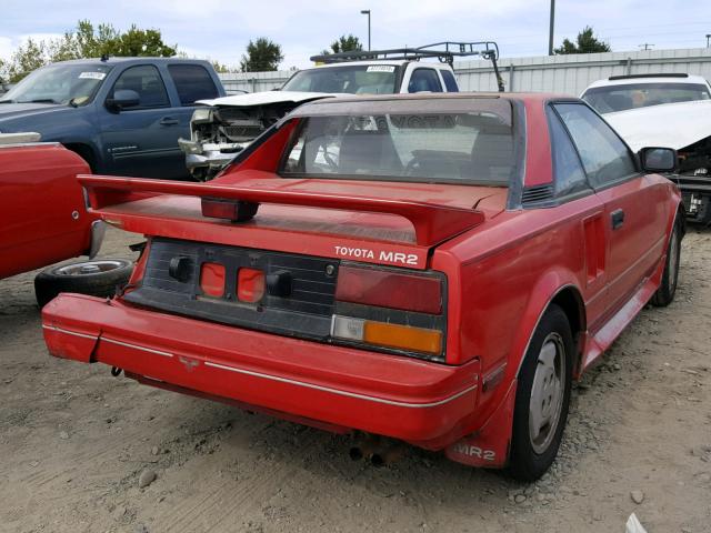 JT2AW15C4G0056845 - 1986 TOYOTA MR2 RED photo 4