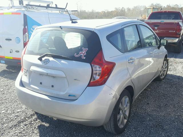 3N1CE2CP6FL416698 - 2015 NISSAN VERSA NOTE SILVER photo 4