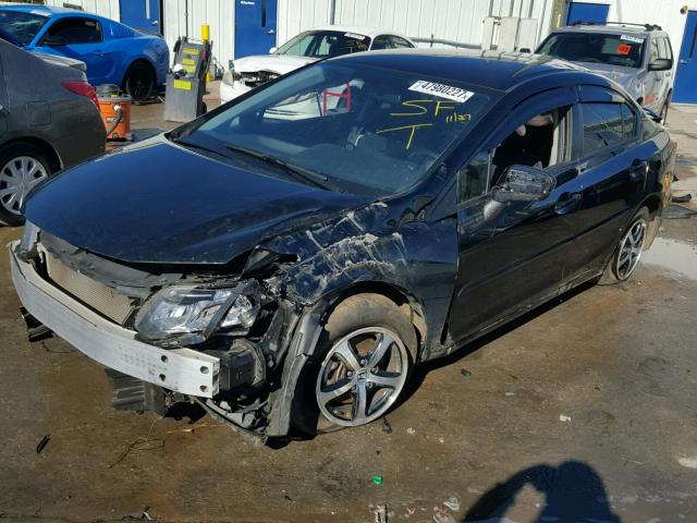 19XFB2F74FE118606 - 2015 HONDA CIVIC SE BLACK photo 2