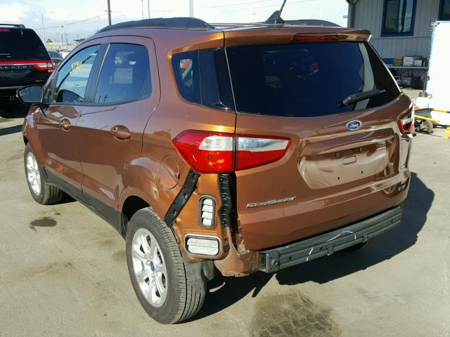 MAJ3P1TE4JC172222 - 2018 FORD ECOSPORT S BROWN photo 3