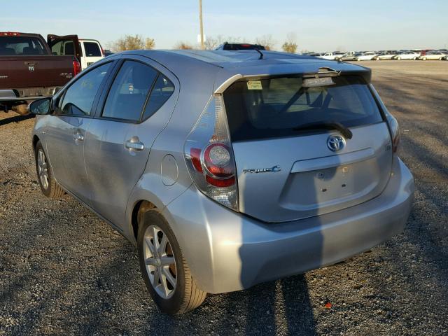 JTDKDTB32C1010761 - 2012 TOYOTA PRIUS C SILVER photo 3