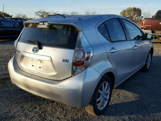 JTDKDTB32C1010761 - 2012 TOYOTA PRIUS C SILVER photo 4