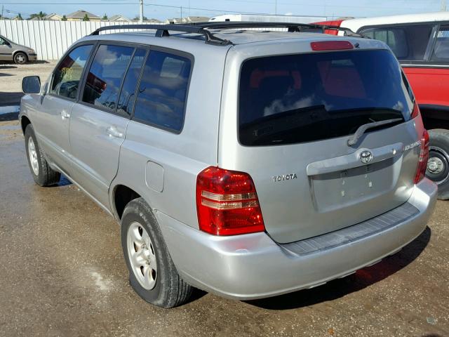 JTEGD21A820028729 - 2002 TOYOTA HIGHLANDER SILVER photo 3