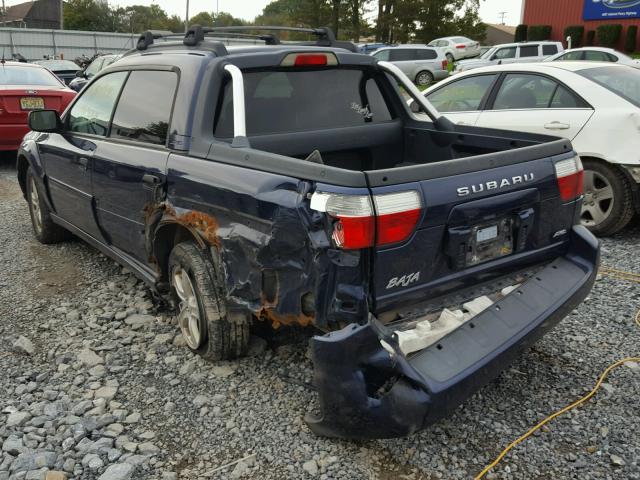 4S4BT62C457106956 - 2005 SUBARU BAJA SPORT BLUE photo 3