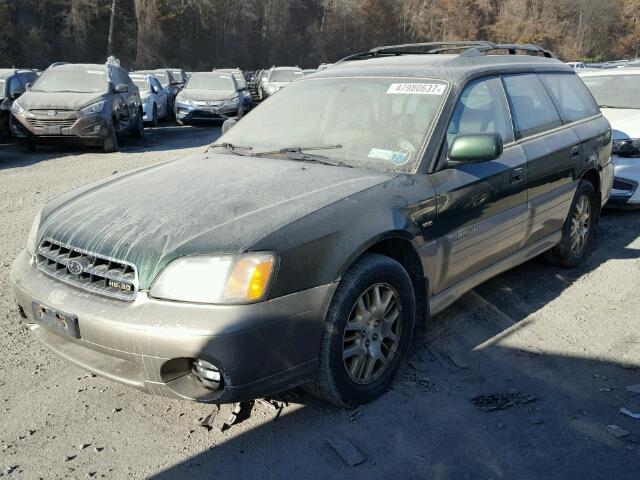 4S3BH896317617358 - 2001 SUBARU LEGACY OUT GREEN photo 2