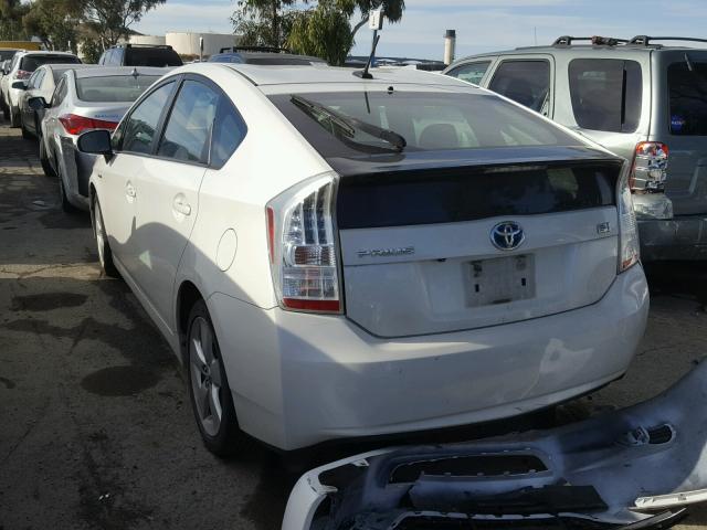 JTDKN3DU3A0029230 - 2010 TOYOTA PRIUS WHITE photo 3