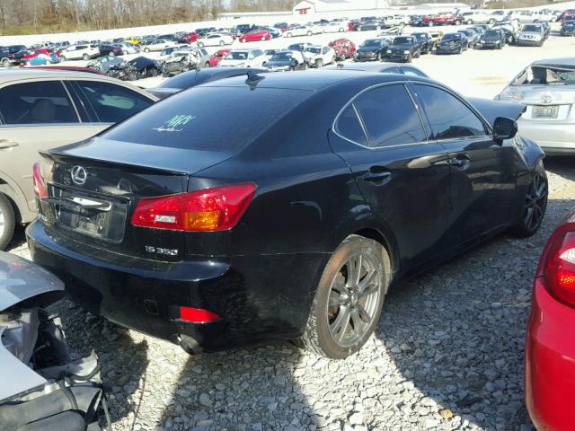 JTHBE262585018702 - 2008 LEXUS IS 350 BLACK photo 4