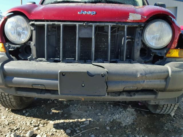 1J4GK48K87W516405 - 2007 JEEP LIBERTY SP RED photo 8