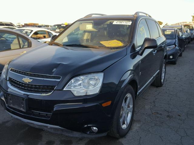 3GNAL3EK0ES553083 - 2014 CHEVROLET CAPTIVA LT BLACK photo 2