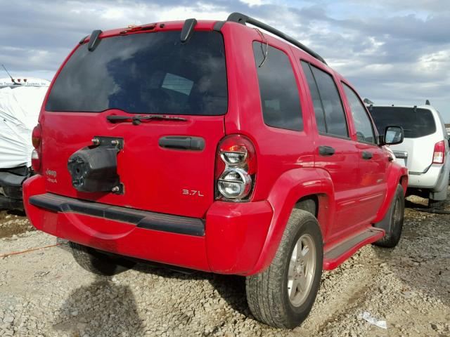 1J4GL58K43W506130 - 2003 JEEP LIBERTY LI RED photo 4