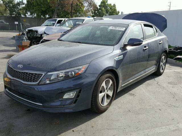 KNAGM4AD7F5079767 - 2015 KIA OPTIMA HYB BLUE photo 2