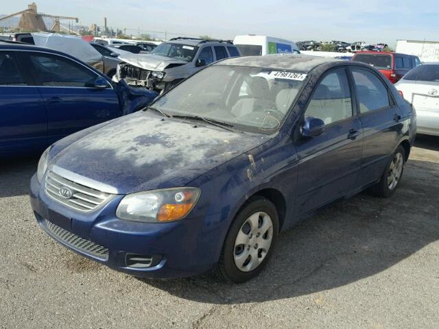 KNAFE222495590464 - 2009 KIA SPECTRA EX BLUE photo 2