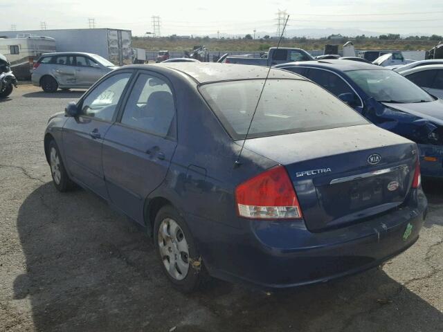 KNAFE222495590464 - 2009 KIA SPECTRA EX BLUE photo 3